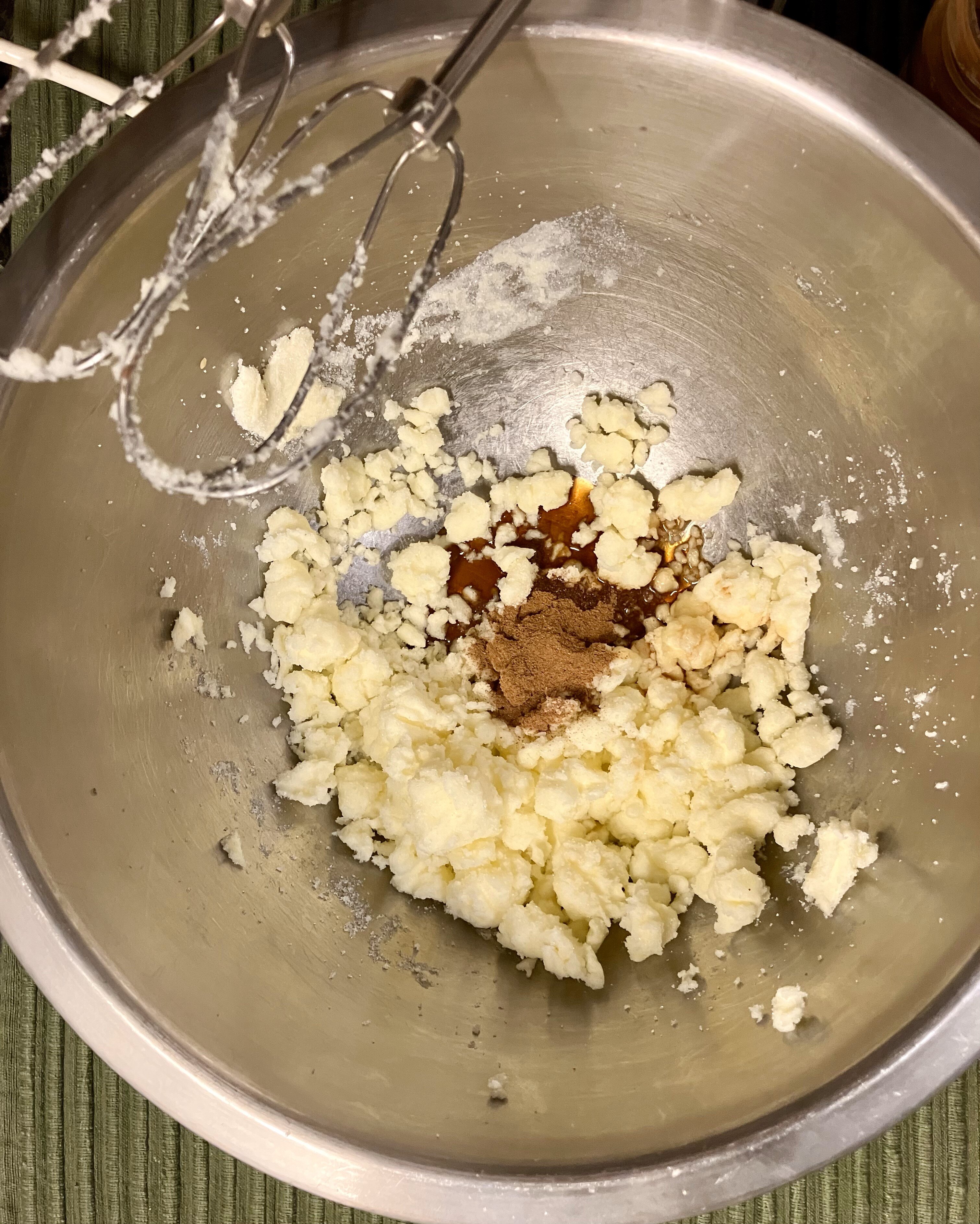 Salt, vanilla, cinnamon added