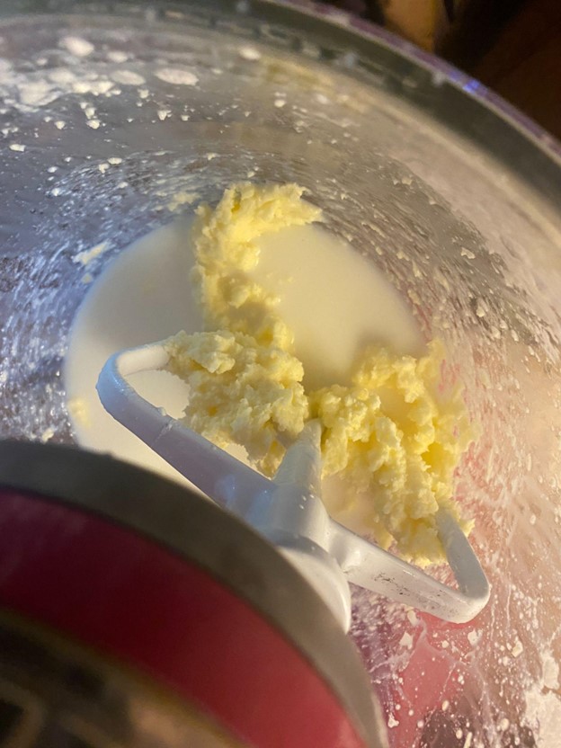 Mixing butter