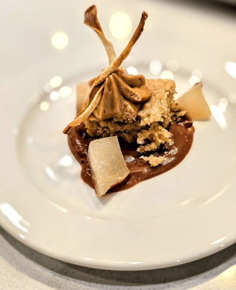 Parsnip and pear dessert