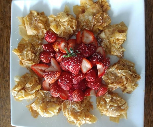 phyllo with strawberries