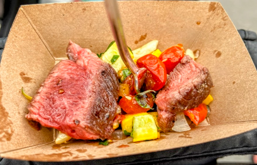 Plated Steak Dish at Demo