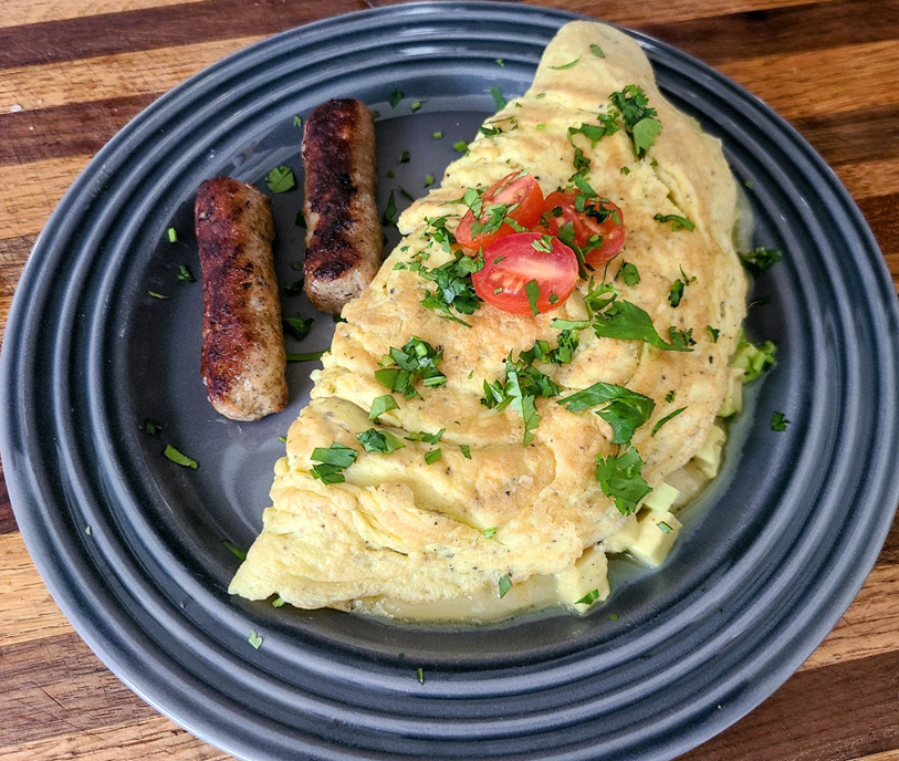 Plated Goose Egg Omelet