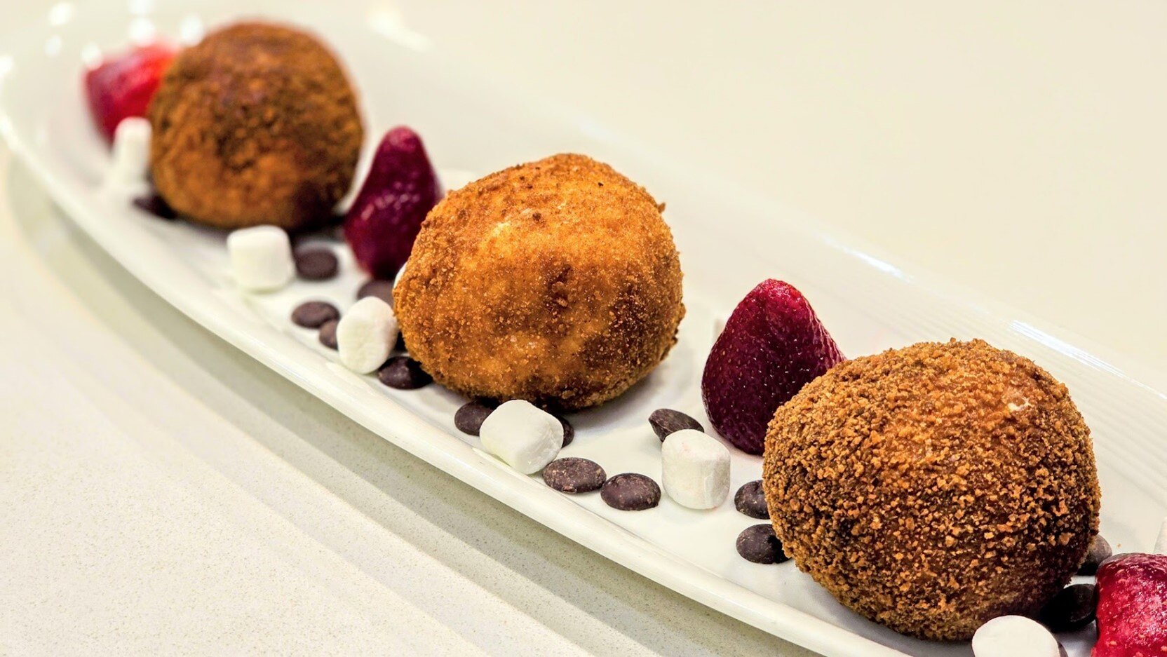 Plated smores arancini