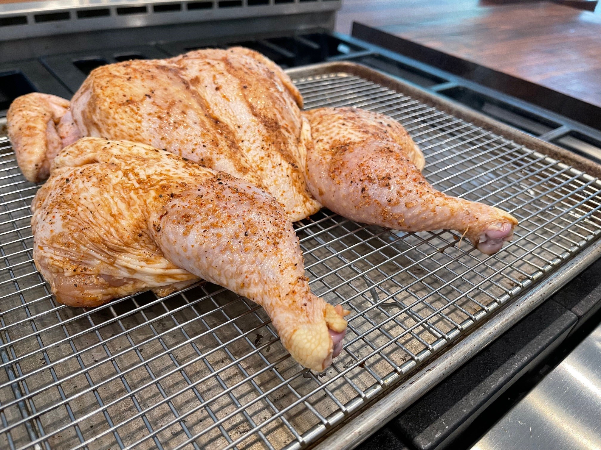 Chicken ready for roasting