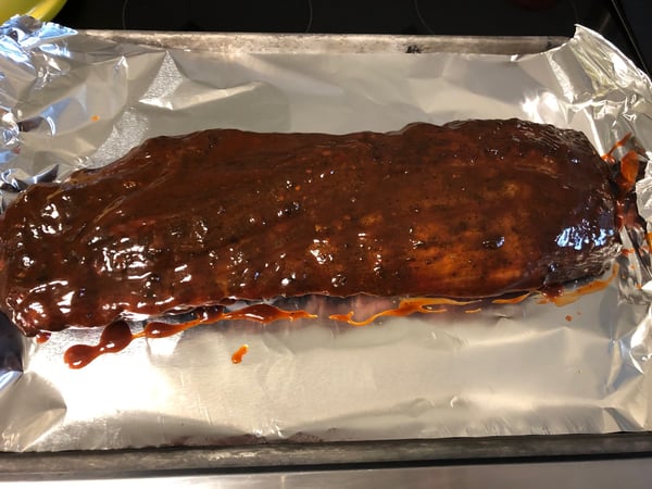 ribs with first sauce
