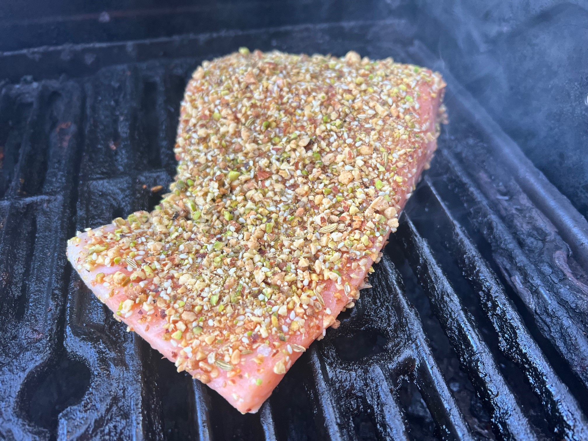 Salmon on grill