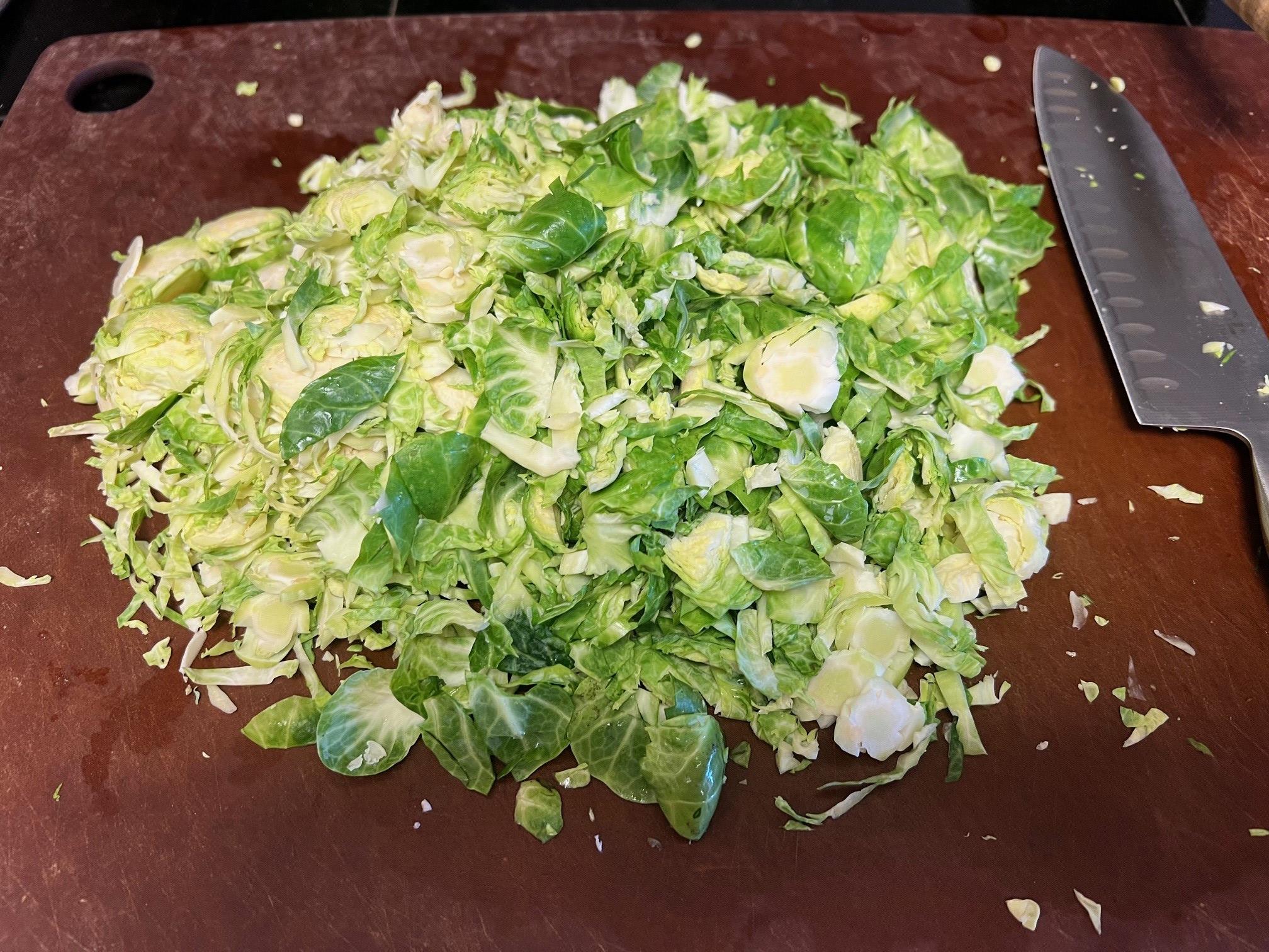 Sliced Brussels sprouts