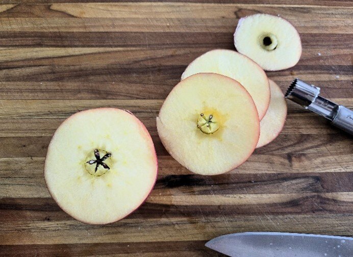 Slices of apple
