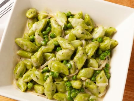 Sweet Pea Potato Gnocchi with Tarragon Cream Sauce