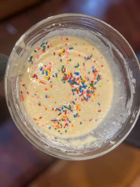 Sprinkles in batter
