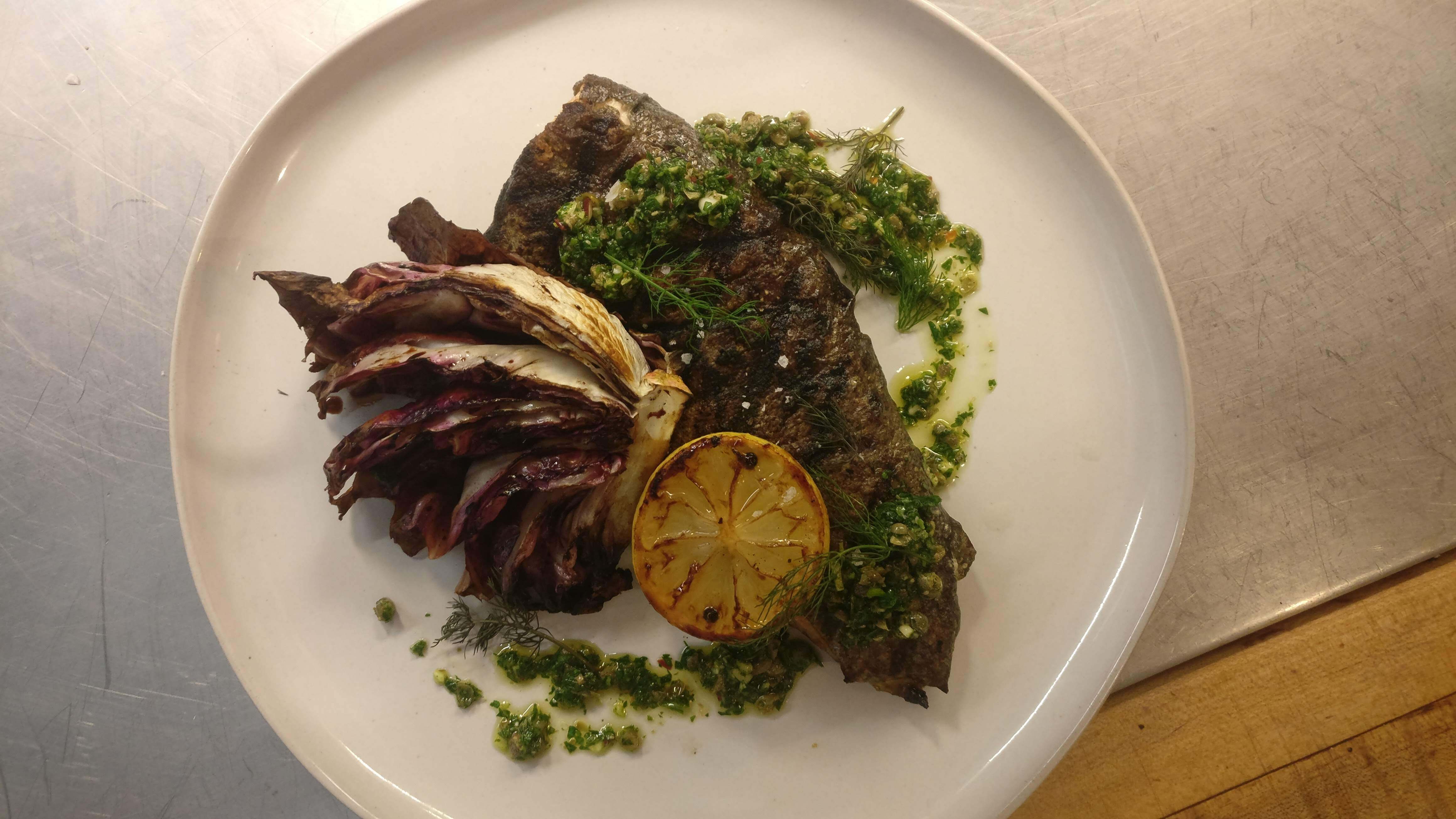 Steak and radicchio