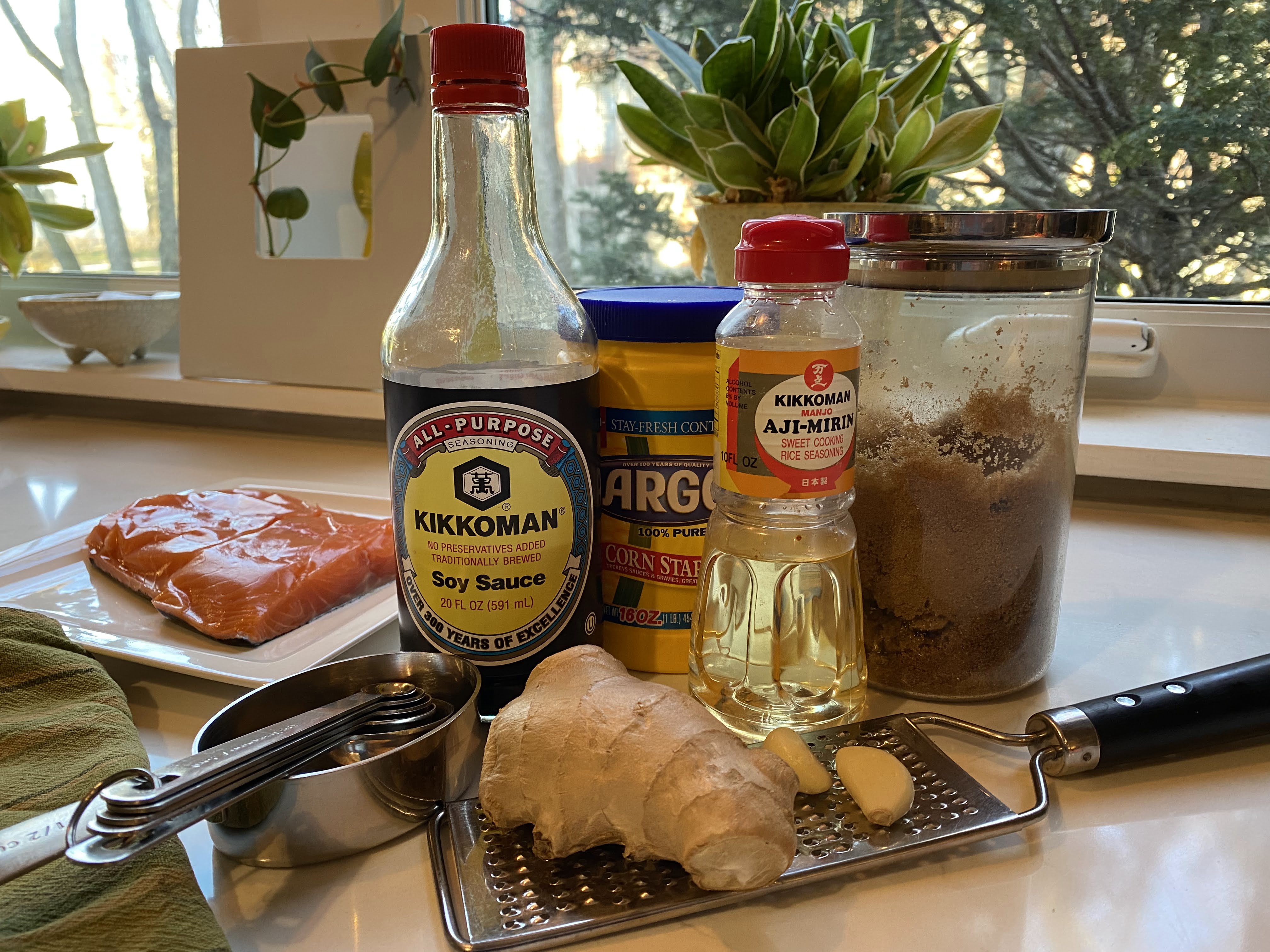 Mise en place for sandwich