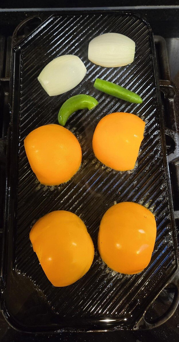 veggies on grill