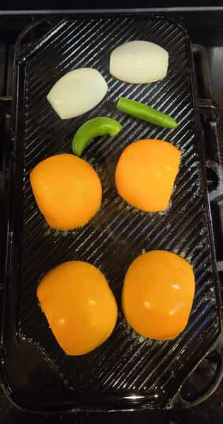 veggies on grill