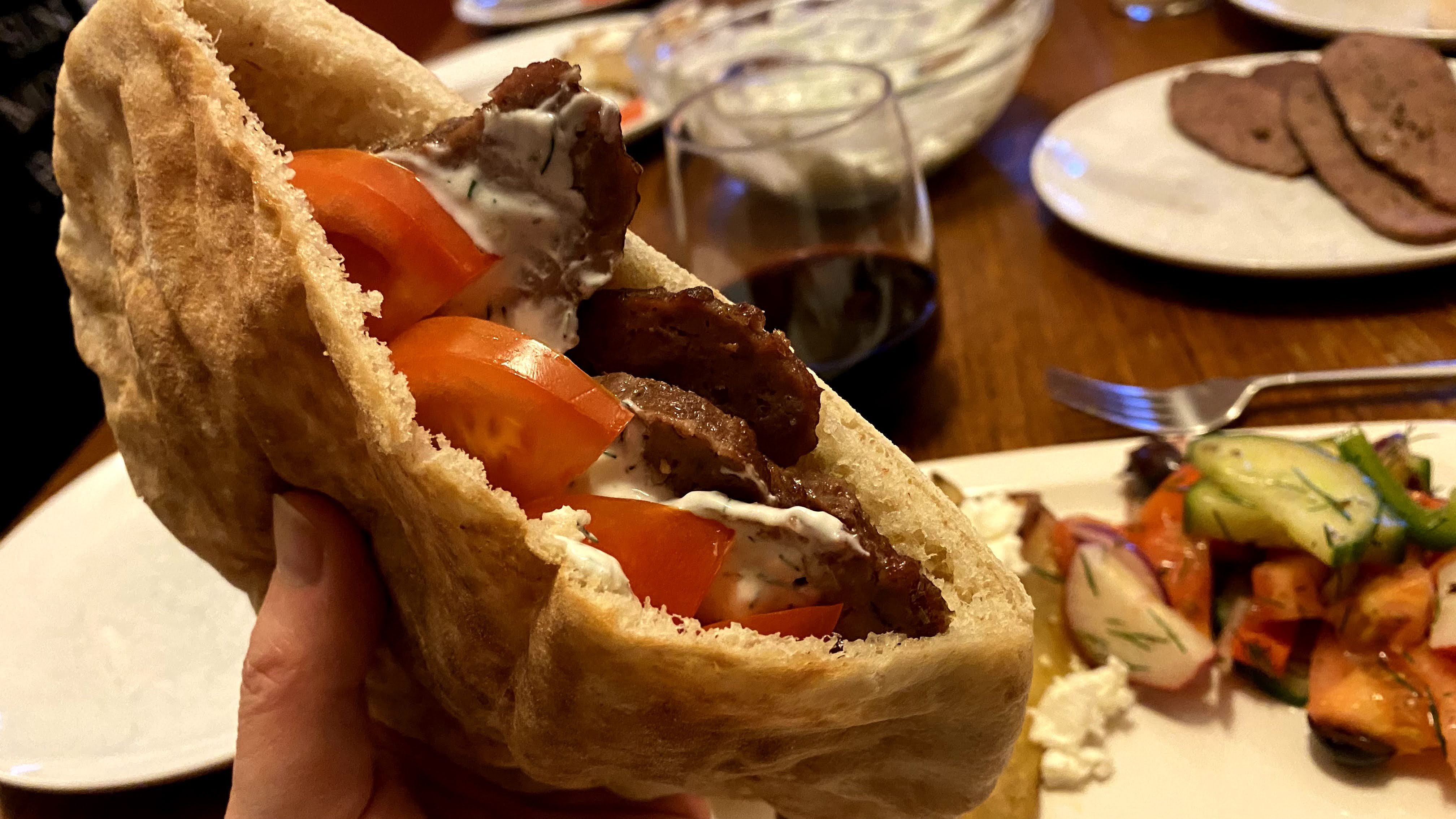 Homemade Gyros with Tzatziki Sauce