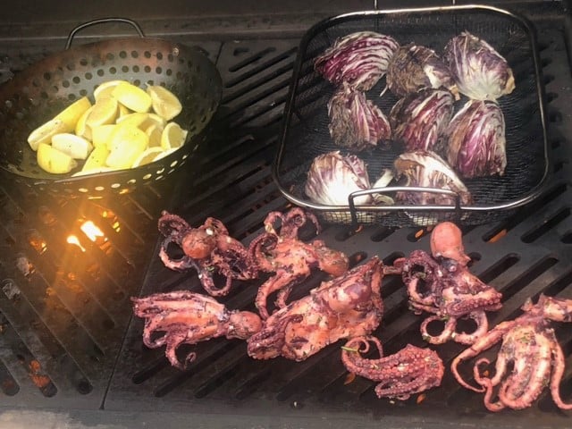 Grilled Baby Octopus with Charred Lemons