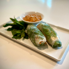 Tofu Spring Rolls with Peanut Sauce